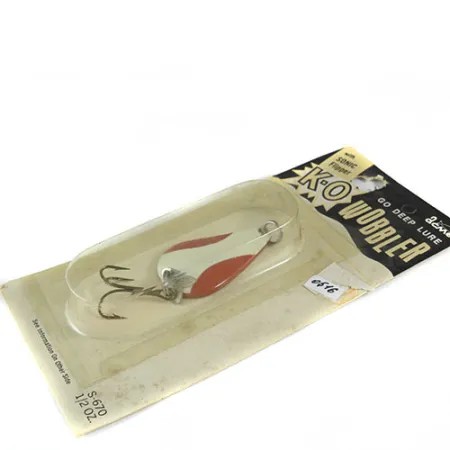 Acme K.O. Wobbler Cuchara, Rojo / Blanco, 14g, Sonic Flipper Tail, #0516