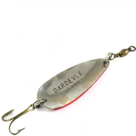 Dardevle Spinnie Cucharilla, Rojo / Blanco, 6g, Vintage, #0644