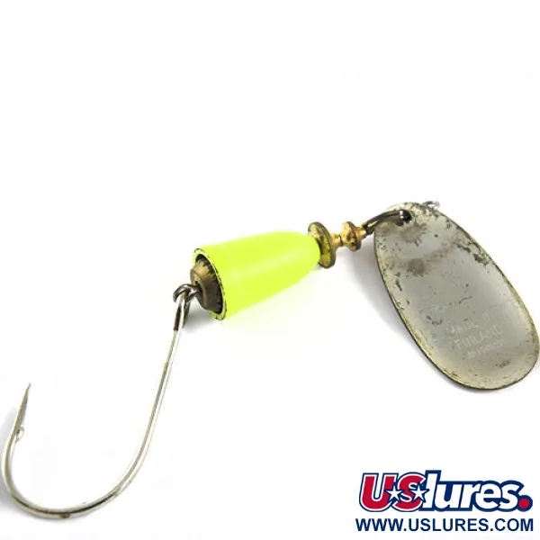 Blue Fox Super Vibrax 3 Cucharilla, Plata/Verde Fluo, 8.4g, Anzuelo Simple, #0660
