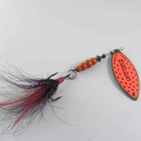 Mepps Aglia Long 4 Dressed Cucharilla, Dorado / Naranja, 17g, #0667