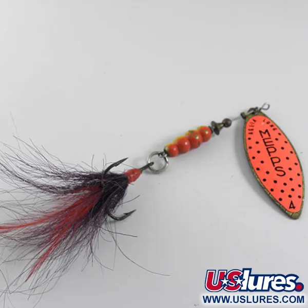 Mepps Aglia Long 4 Dressed Cucharilla, Dorado / Naranja, 17g, #0667