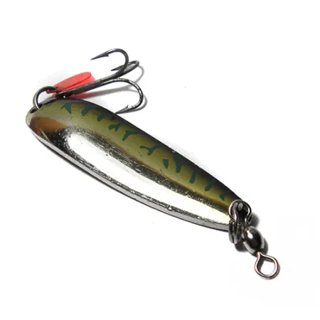 Luhr Jensen Krocodile Die #4 Cucharilla, Níquel/Dorado/Verde, 19g, #0067