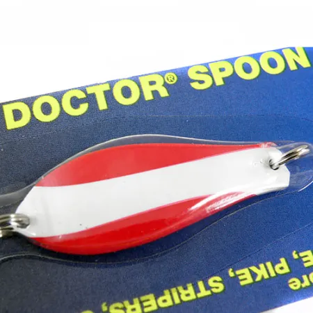Prescott Spinner Little Doctor Cucharilla, Rojo/Blanco, 10g, Diseño 2in1, #0728
