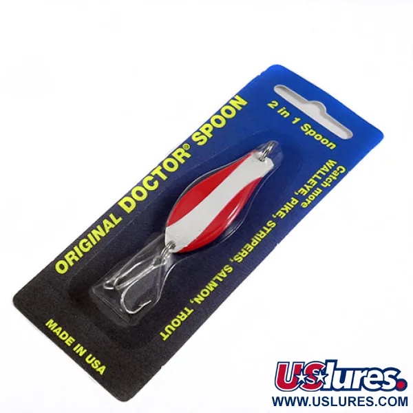 Prescott Spinner Little Doctor Cucharilla, Rojo/Blanco, 10g, Diseño 2in1, #0728