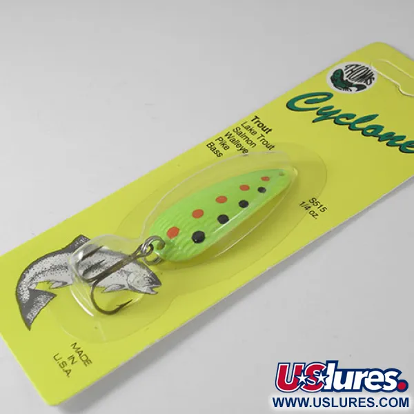Thomas Cyclone Cucharilla, Verde Fluorescente, 7g, Relieve, #0754