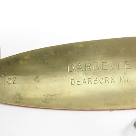 Cucharilla Eppinger Dardevle, Blanco/Naranja/Latón, 28g, Latón, #0858