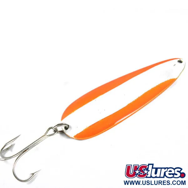 Cucharilla Eppinger Dardevle, Blanco/Naranja/Latón, 28g, Latón, #0858