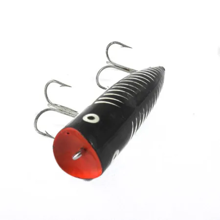 Popper Heddon Chugger Spook, Negro/Blanco/Rojo, 14g, Superficie, #0875