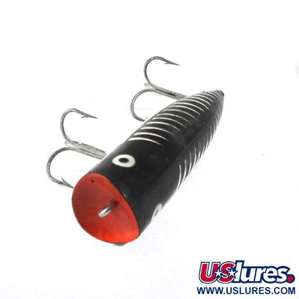 Popper Heddon Chugger Spook, Negro/Blanco/Rojo, 14g, Superficie, #0875