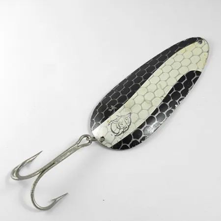 Dardevle Huskie Junior Cuchara, Negro/Blanco/Níquel, 58g, #0919