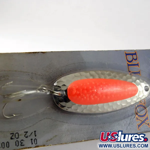 Blue Fox Pixee Cucharilla, Nickel / Orange, 14g, Inserto huevos, #1008