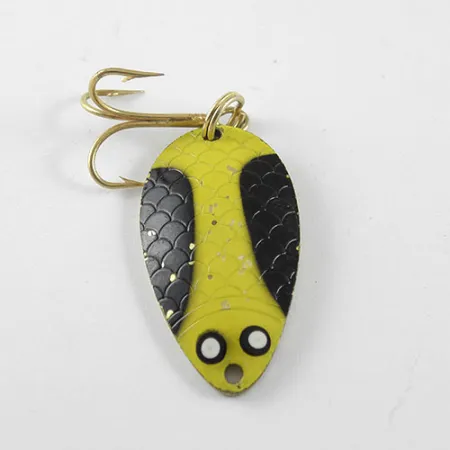 Wright & McGill Pay-Master Cucharilla, Amarillo/Negro/Latón, 7g, #1054