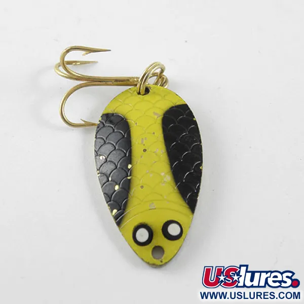 Wright & McGill Pay-Master Cucharilla, Amarillo/Negro/Latón, 7g, #1054