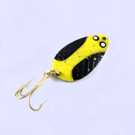 Wright & McGill Pay-Master Cucharilla, Amarillo/Negro/Latón, 7g, #1054