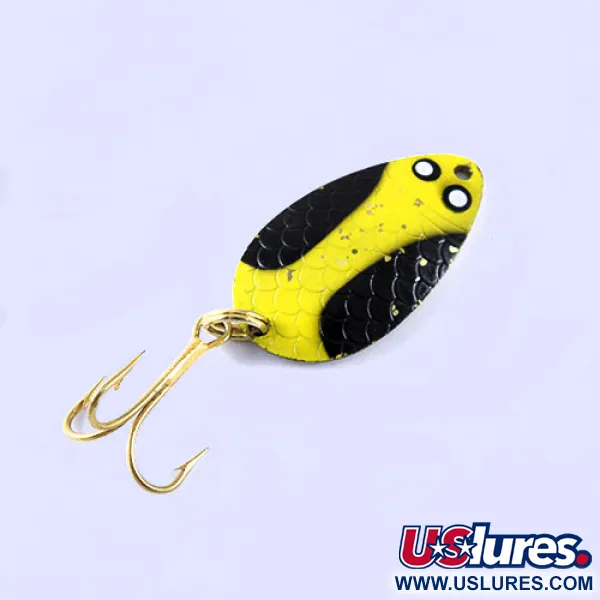 Wright & McGill Pay-Master Cucharilla, Amarillo/Negro/Latón, 7g, #1054