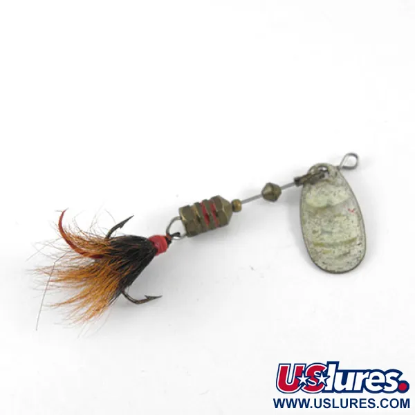 Mepps Comet 1 Dressed Cucharilla, Níquel/Blanco/Rojo, 3,5g, #1081