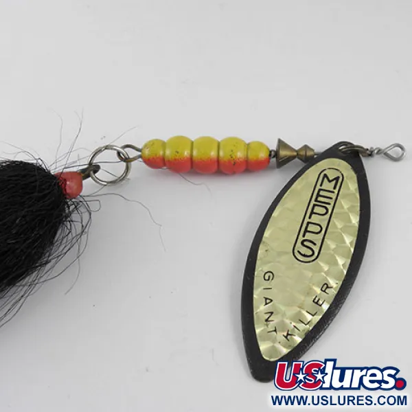 Mepps Giant Killer Cucharilla, Negro/Holograma, 30g, Hoja Sauce, #1088