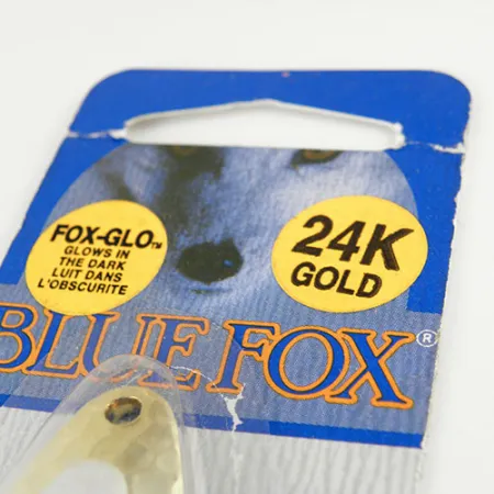 Blue Fox Pixee Glow Cucharilla, Oro/Blanco Glow, 24g, Huevo, #1110