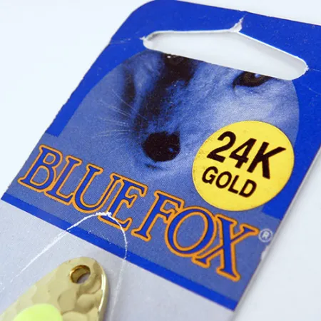 Blue Fox Pixee Cucharilla, Amarillo/Oro 24K, 7g, Egg-Sac, #1134