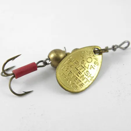 Mepps Aglia 0 Cucharilla, Latón, 2.2g, Funda roja, #1141