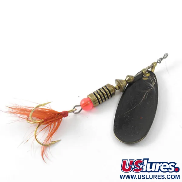 Mepps Black Fury 4 Dressed Cucharilla, Negro/Rojo, 9g, Triple Pluma, #1149