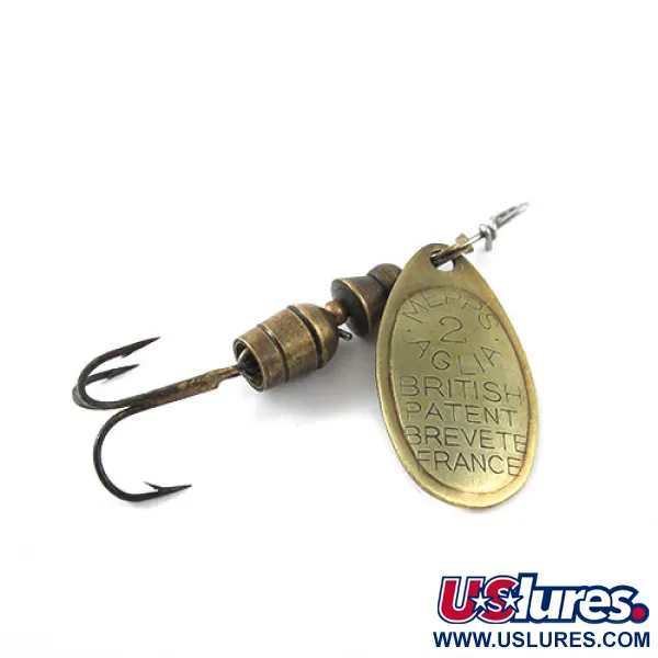 Mepps Aglia 2 Cucharilla Rotativa, Latón, 4,5g, Vintage, #1154