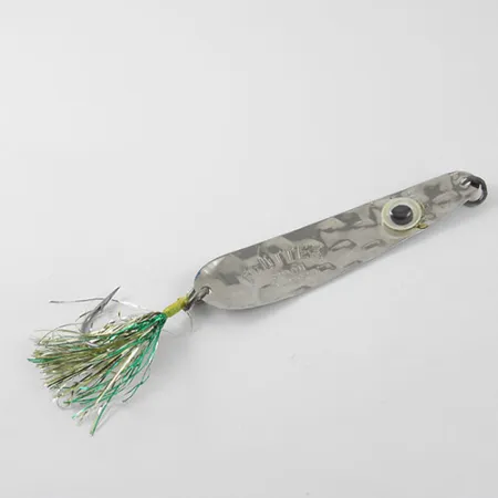 Luhr Jensen Flutter Spoon Cucharilla, Nickel / Yellow, 4g, Tinsel, #1166