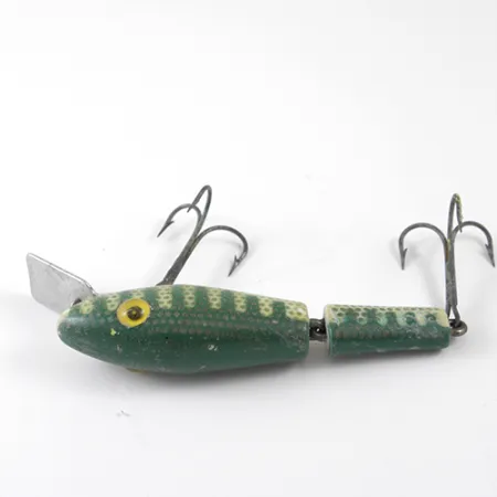 MirrOlure Bass-master model 25 Señuelo Articulado, Verde, 10g, Cristal, #1261