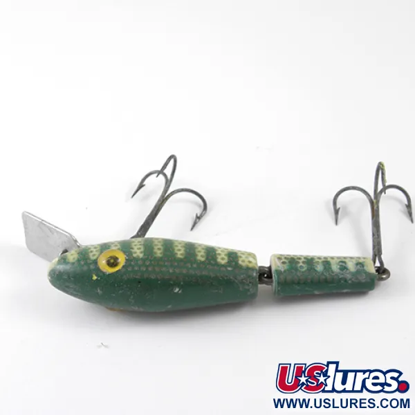 MirrOlure Bass-master model 25 Señuelo Articulado, Verde, 10g, Cristal, #1261