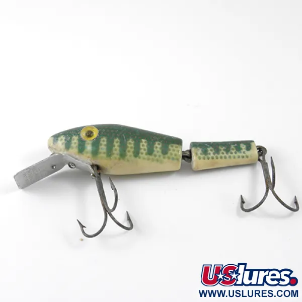MirrOlure Bass-master model 25 Señuelo Articulado, Verde, 10g, Cristal, #1261