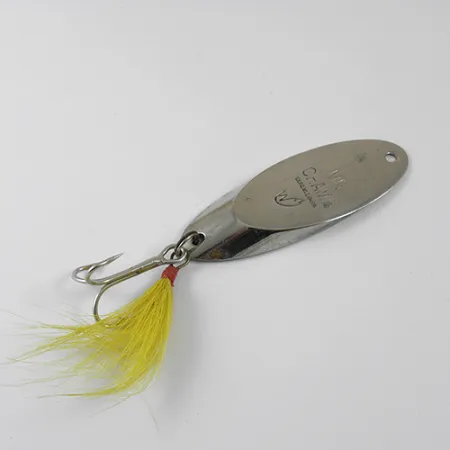 Weber Mr Champ Cucharilla, Níquel/Cola amarilla, 35g, Plumas, #1278