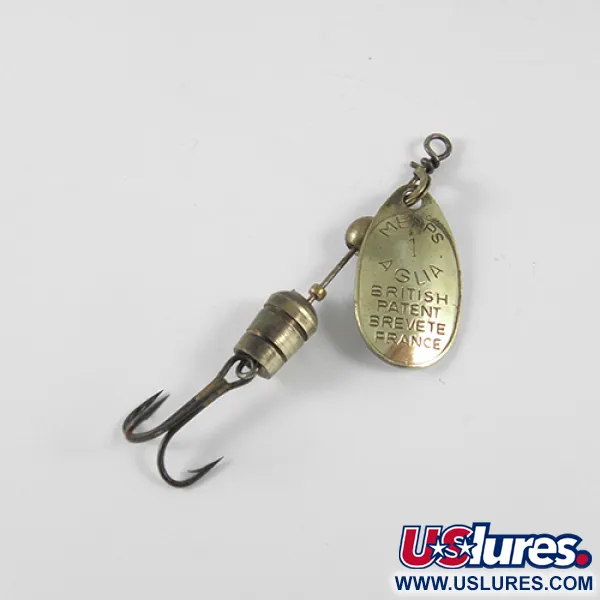 Mepps Aglia 1 Cucharilla Giratoria, Latón, 3.5g, Vintage, #1341