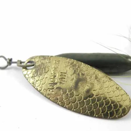 Worden’s Original Rooster Tail 4 Cucharilla, Latón/Verde, 8g, #1391