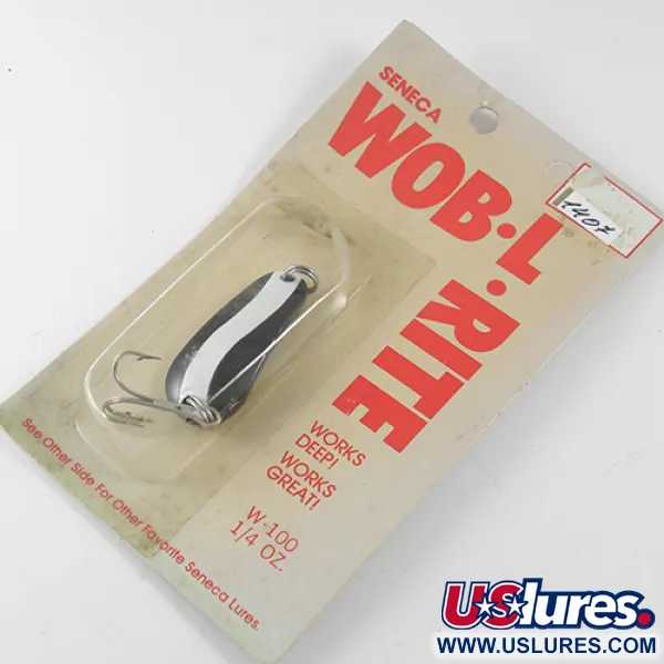 Seneca Wob-L-Rite Cucharilla, Negro / Blanco, 7g, Profundidad, #1407
