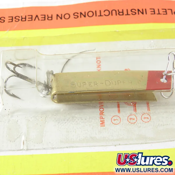 Luhr Jensen Super Duper 502 Cucharilla, Oro / Rojo, 2,5g, Forma U, #1457