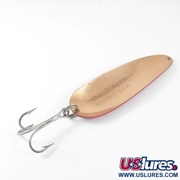 Cucharilla Eppinger Dardevle, Rojo/Blanco/Cobre, 28g, Reversa Cobre, #1472