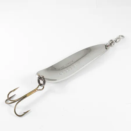 Luhr Jensen Krocodile Cucharilla, Níquel/Rojo, 28g, Perfil estrecho, #1509