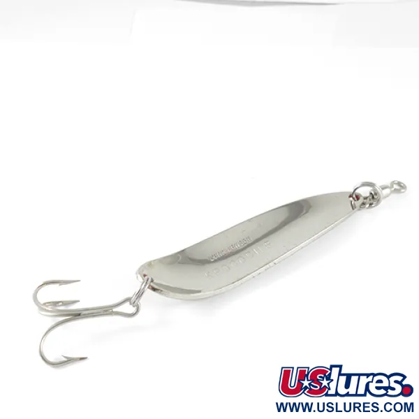 Luhr Jensen Krocodile Cucharilla, Níquel/Naranja, 28g, Martillado, #1531