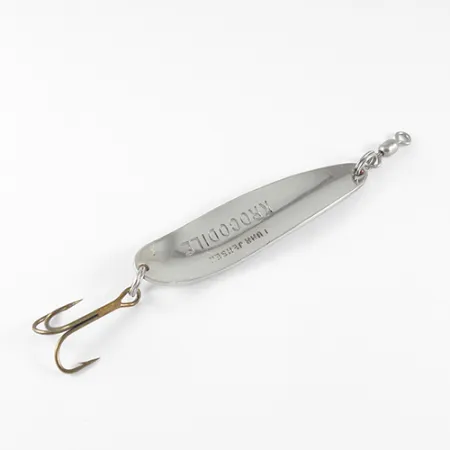 Luhr Jensen Krocodile Ondulante, Níquel Martillado / Rojo, 14g, #1537