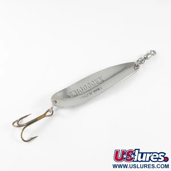 Luhr Jensen Krocodile Ondulante, Níquel Martillado / Rojo, 14g, #1537