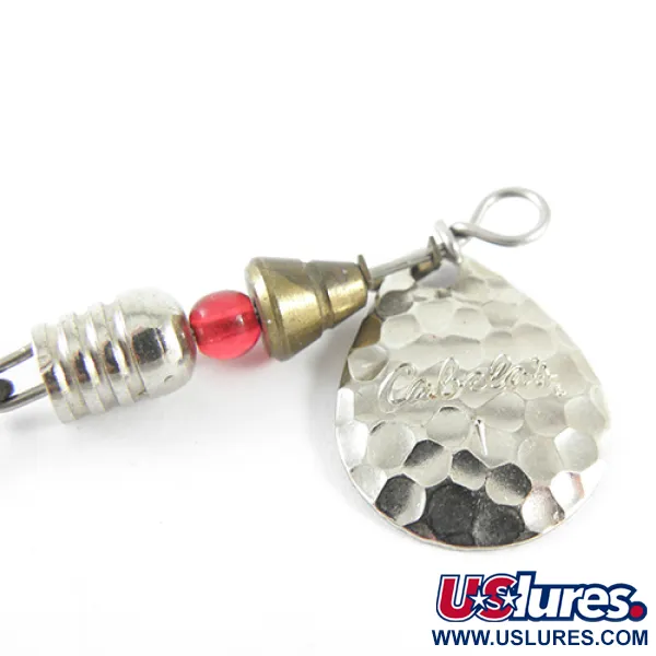 Cabela's 1 Cucharilla giratoria, Níquel, 4g, hoja martillada, #1542