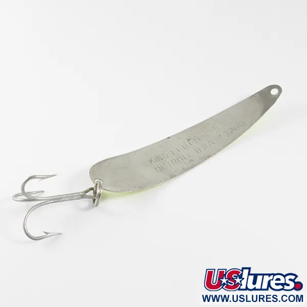 King Flutter Devle 3200 Cucharilla, Amarillo Fluo, 9g, Níquel, #1591