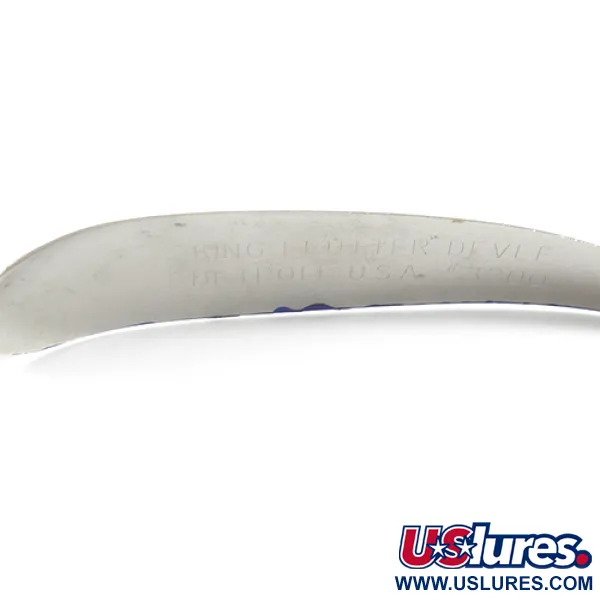 King Flutter Devle 3200 Cucharilla Curricán, Níquel / Azul, 9g, #1592