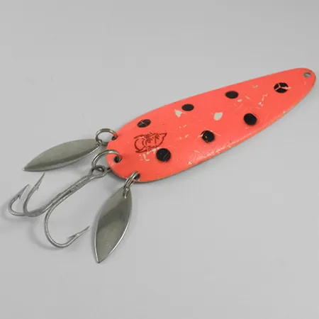 Eppinger Dardevle Klicker Cucharilla, Naranja Fluo/Níquel, 28g, Doble Hoja, #1599