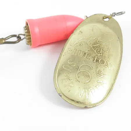 Blue Fox Super Vibrax 6 Cucharilla, Latón/Naranja, 18g, #1618