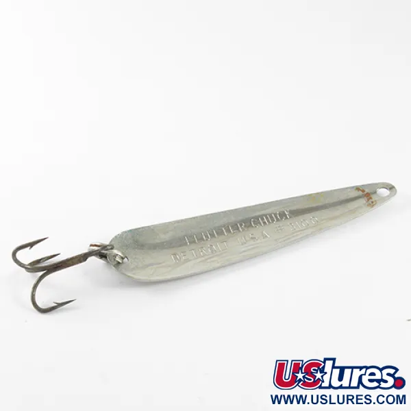 Dardevle Flutter-Chuck Cucharilla, Níquel / Verde, 8g, #1625