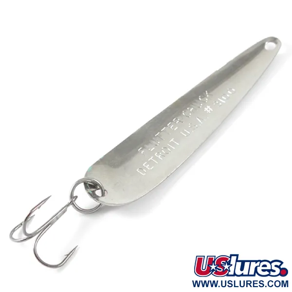 Dardevle Flutter-Chuck Cucharilla Curricán, Níquel/Rojo, 8g, #1665