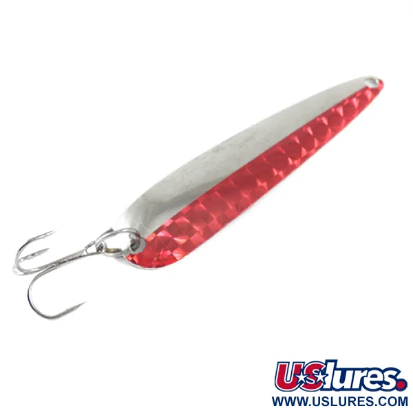 Dardevle Flutter-Chuck Cucharilla Curricán, Níquel/Rojo, 8g, #1665