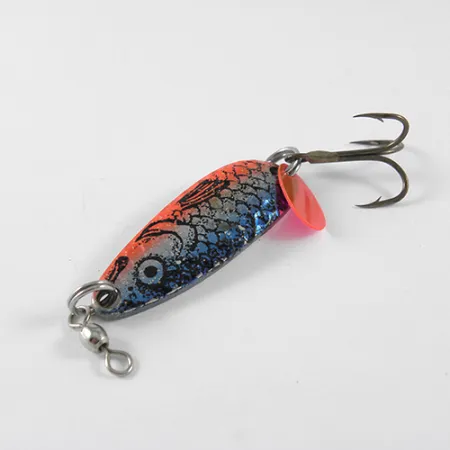 Luhr Jensen Krocodile Cucharilla, Perca, 9g, Reverso Plateado, #1688