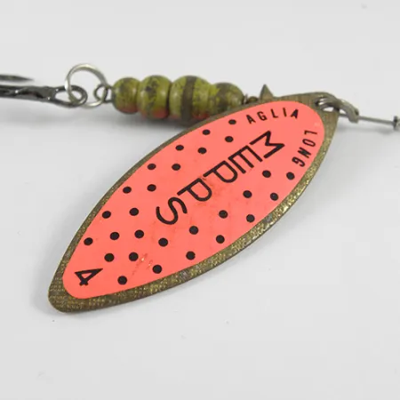 Mepps Aglia Long 4 Cucharilla, Latón/Naranja, 17g, Hoja Sauce, #1703